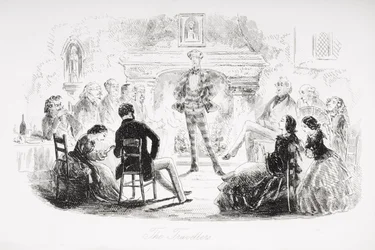 The Travellers, illustration från "Seven Poor Travellers" av Charles Dickens (1812-70), första gången publicerad 1854.